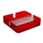 Ficha técnica e caractérísticas do produto Porta Guardanapos Mod Cristal com Vermelho