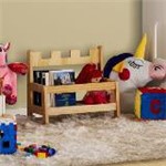 Ficha técnica e caractérísticas do produto Porta Livros Infantil Montessori Castelo de Madeira/mdf Casatema