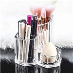 Ficha técnica e caractérísticas do produto Porta Maquiagem Pincel & Batom Organizador Acrilico