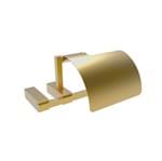 Ficha técnica e caractérísticas do produto Porta Papel Higiênico Metal Simples Gold Quartzo Fani