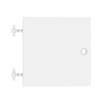 Ficha técnica e caractérísticas do produto Porta para Nicho 34x34x1,5cm Madeira Branco Quadrado Cube Luciane