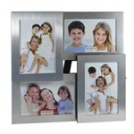 Ficha técnica e caractérísticas do produto Porta Retrato 10x15cm 4 Fotos Alumínio - Wincy