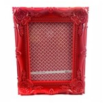 Ficha técnica e caractérísticas do produto Porta Retrato 15x20cm Plastico Queen Vermelho