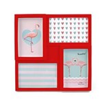 Ficha técnica e caractérísticas do produto Porta Retrato 4 Fotos Flamingo Vermelho