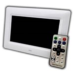 Ficha técnica e caractérísticas do produto Porta Retrato Digital Controle Remoto Tela 7 USB Pendrive Relógio Alarme Mp3