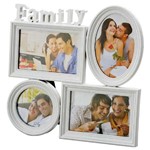 Ficha técnica e caractérísticas do produto Porta Retrato Family Branco 10X15cm para 4 Fotos Rojemac 3891