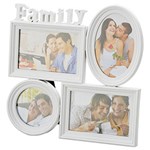 Ficha técnica e caractérísticas do produto Porta-Retrato Family Branco (10x15cm) para 4 Fotos - Rojemac
