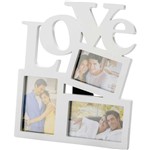 Ficha técnica e caractérísticas do produto Porta Retrato Love 10x15 para 3 Fotos- Prestige