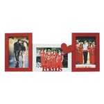 Ficha técnica e caractérísticas do produto Porta-Retrato Love I 3 Fotos 10x15cm Branco, Vermelho Kapos