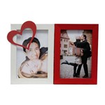Ficha técnica e caractérísticas do produto Porta-Retrato Love Ii 2 Fotos 10x15cm Branco, Vermelho Kapos