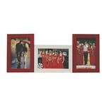 Ficha técnica e caractérísticas do produto Porta-Retrato Love II 3 Fotos 10x15cm Branco, Vermelho Kapos