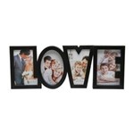 Ficha técnica e caractérísticas do produto Porta Retrato para 4 Fotos 10x15cm Love Prestige - Preto