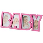 Ficha técnica e caractérísticas do produto Porta Retrato Prestige Baby para 4 Fotos 10x15 - Rosa