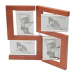 Ficha técnica e caractérísticas do produto Porta Retrato Vermelho para 4 Fotos 10x15cm Donatre Prestige