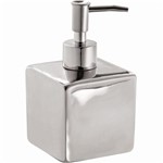 Ficha técnica e caractérísticas do produto Porta Sabonete Liquido Cerâmica Prata 15CM 09493 - Mart