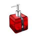 Ficha técnica e caractérísticas do produto Porta Sabonete Líquido Coza Cube Vermelho