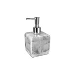 Ficha técnica e caractérísticas do produto Porta Sabonete Liquido Cube 330ml Mármore Branco - Coza