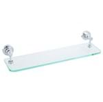 Ficha técnica e caractérísticas do produto Porta Shampoo Reto Simples Parafuso Vidro Prata 9,50x50x9,50cm Izy Deca