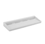 Ficha técnica e caractérísticas do produto Porta Shampoo Reto Simples Ventosa Plástico Branco 17,5x9x12,5cm Funky Sensea