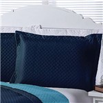Ficha técnica e caractérísticas do produto Porta Travesseiro Dual Color 2 Peças Azul Marinho - Enxovais Aquarela