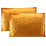 Ficha técnica e caractérísticas do produto Porta-travesseiro Kacyumara Copacabana com 2 Unidades 50x70 Cm - Ouro