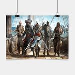 Ficha técnica e caractérísticas do produto Poster Game Adesivo Assassins Creed I V PG0122