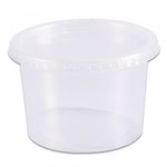 Ficha técnica e caractérísticas do produto Pote Plástico Redondo Transparente Freezer/Microondas 500ml C/24 - Prafesta