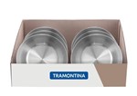 Ficha técnica e caractérísticas do produto Pote Redondo Aço Inox Sem Tampa 61220185 - Tramontina
