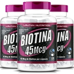 Ficha técnica e caractérísticas do produto 3 Potes Biotina 45mcg 120 cápsulas Lauton