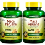 Ficha técnica e caractérísticas do produto 2 Potes Maca Peruana 500mg 60cps Maxinutri
