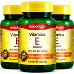 Ficha técnica e caractérísticas do produto 3 Potes Vitamina E 60 Cápsulas Maxinutri
