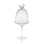 Ficha técnica e caractérísticas do produto Prato com Pedestal e Cúpula Bird Vidro Transparente Ø12cm