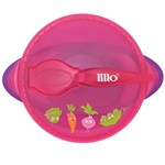 Ficha técnica e caractérísticas do produto Prato com Ventosa Design Rosa - Legumes - Lillo