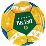 Ficha técnica e caractérísticas do produto Prato Copa Brasil - 18 Cm - 08 Unidades