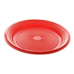 Ficha técnica e caractérísticas do produto Prato de Plástico Descartável Vermelho 15cm com 10 Unidades Trik Trik