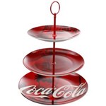 Ficha técnica e caractérísticas do produto Prato para Doces em Porcelana Coca-Cola Over Landscape – Vermelho