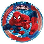 Ficha técnica e caractérísticas do produto Prato Redondo 18cm Ultimate Spider Man C/08 Unidades
