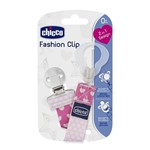 Ficha técnica e caractérísticas do produto Prendedor de Chupeta Chicco Fashion Clip Rosa 0m+