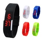 Ficha técnica e caractérísticas do produto Presente das Crianças Relógio Pulseira Digital Led Bracelete Silicone - Resistente Água