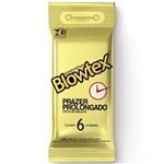 Ficha técnica e caractérísticas do produto Preservativo Blowtex Prazer Prolongado 6 Unidades - Sem Sabor