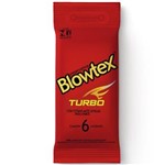 Ficha técnica e caractérísticas do produto Preservativo Blowtex Turbo 6 Unidades - Sem Sabor