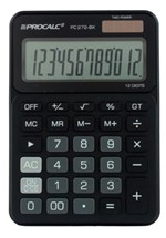 Ficha técnica e caractérísticas do produto PROCALC - Calculadora de Mesa - 12 Dígitos - PC 272-BK