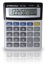 Ficha técnica e caractérísticas do produto PROCALC - Calculadora de Mesa - 10 Dígitos - PC120