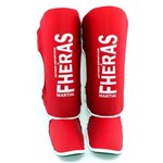 Ficha técnica e caractérísticas do produto Protetor de Canela Caneleira Gladiador Muay Thai Kickboxing Fheras Vermelha