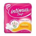 Ficha técnica e caractérísticas do produto Protetor Diário Intimus Days Sem Perfume com Abas - 40un.