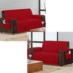 Ficha técnica e caractérísticas do produto Protetor Sofa Home 3 e 2 Lugares - Vermelho