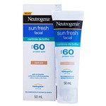 Ficha técnica e caractérísticas do produto Protetor Solar Sun Fresh Facial Controle de Brilho com Cor FPS 60, Neutrogena, 50Ml