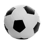 Ficha técnica e caractérísticas do produto Puff Big Ball Futebol Pop Couro Sintético Branco Stay Puff