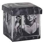 Ficha técnica e caractérísticas do produto Puff Box Marilyn Sexy Madeira Estampado