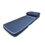 Ficha técnica e caractérísticas do produto Puff Conforto Multiuso 3 em 1 Solteiro Azul com Travesseiro